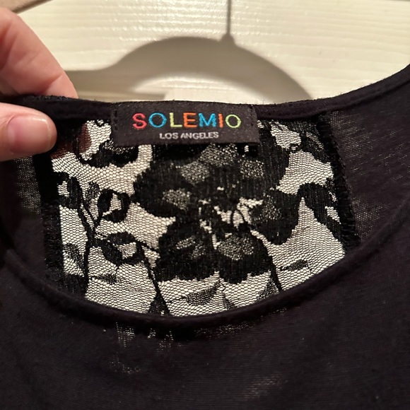 Women’s Solemio Lace Detail Tunic Tee - Picture 2 of 7